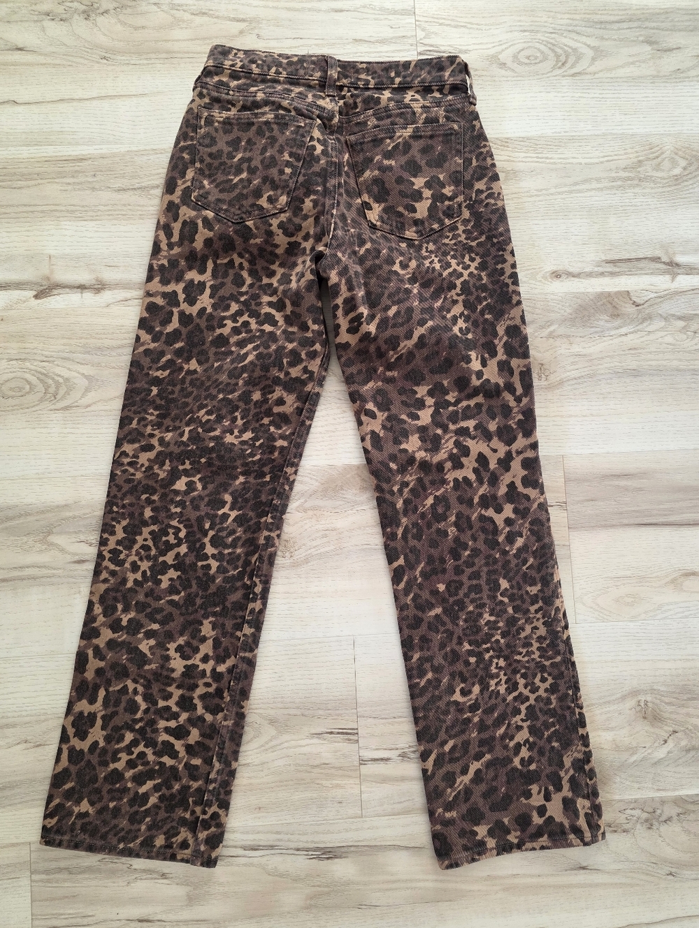 Abercrombie & Fitch Curve Love Low Rise Baggy Jean Leopard 29x30 - Picture 2 of 10